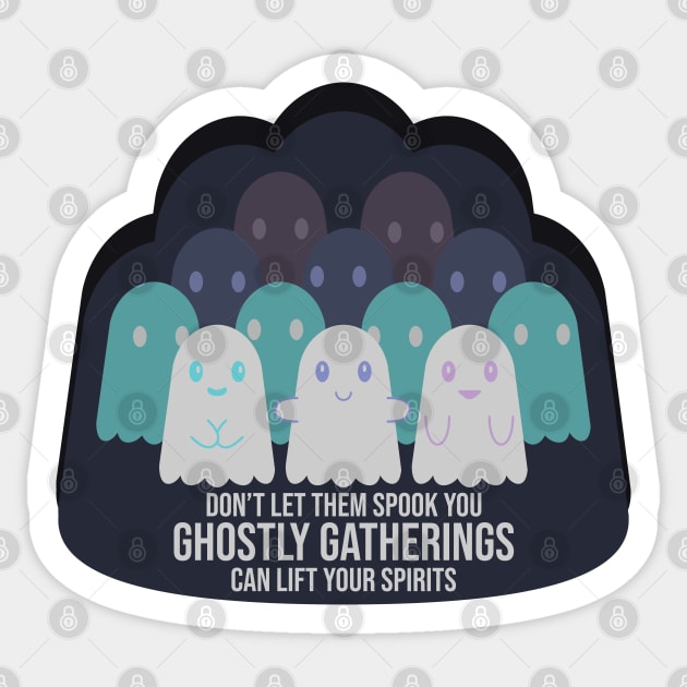 Genial Ghostly Ghosts [celebration] Sticker by deadbeatprince typography